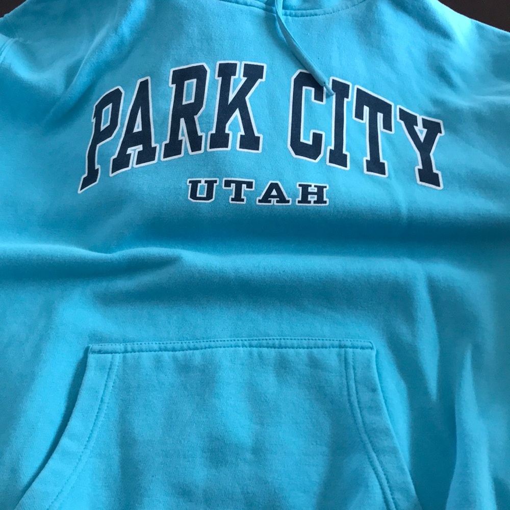 Xl TURQUOISE PARK CITY UTAH HOODIE